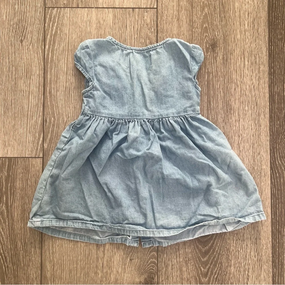 OLD NAVY DENIM CHAMBRAY BUTTON UP DRESS 12-18MO